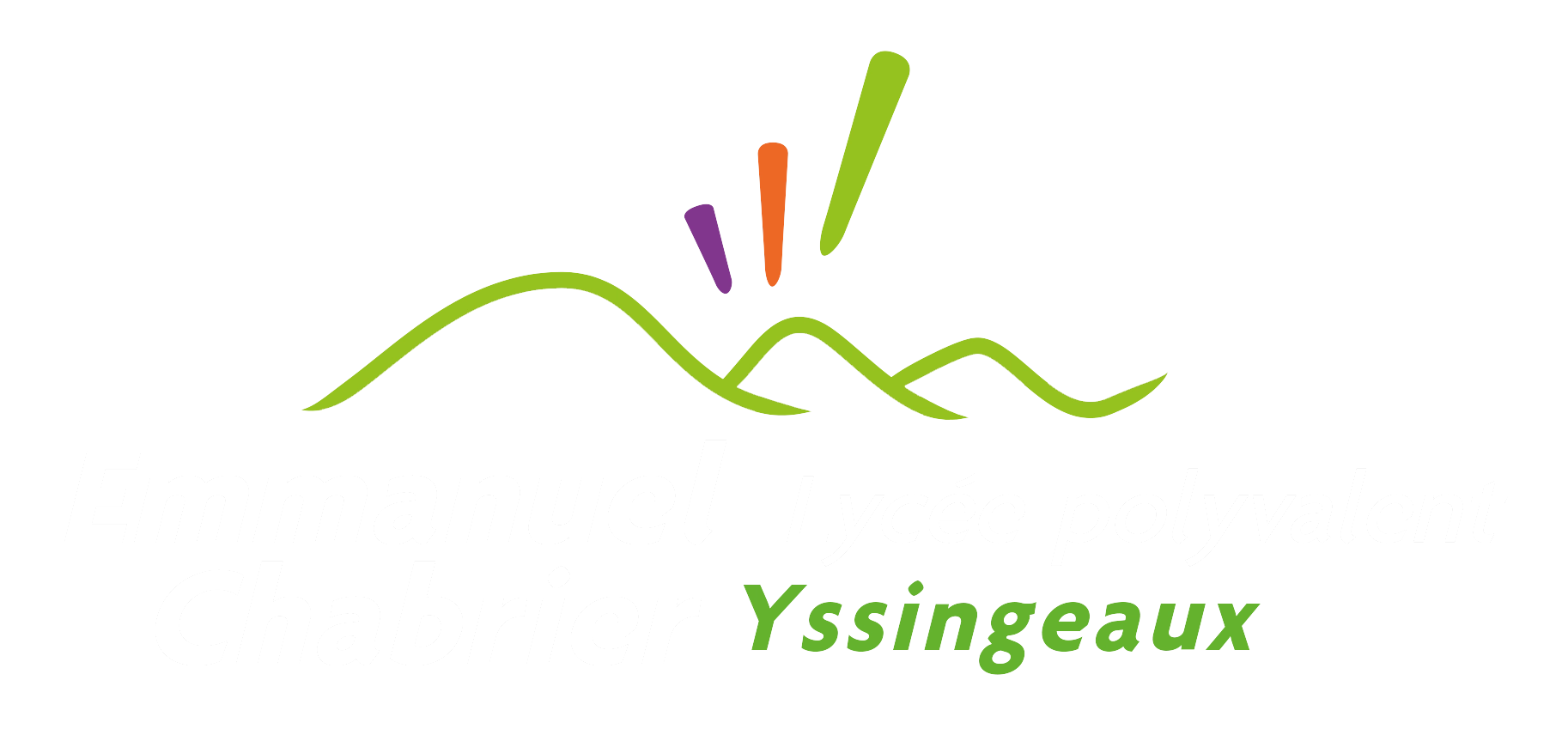 Logo blanc du lycée polyvalent Emmanuel Chabrier